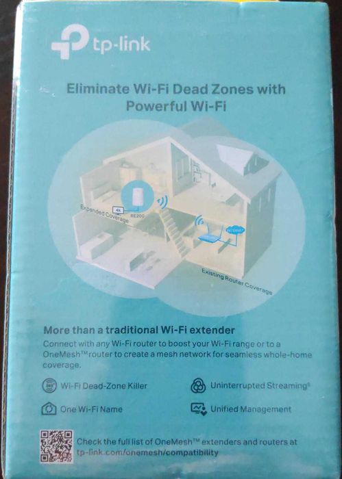 Extensor Cobertura de rede Wi-Fi dual band TP-Link RE200