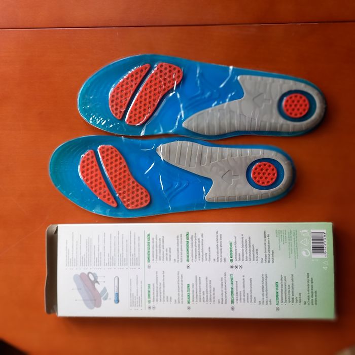 Wkładki do butów skórzane i silikonowe nowe