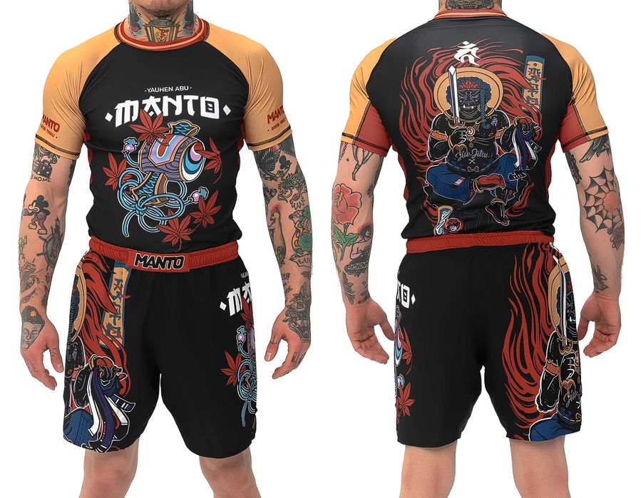 Комплект Рашгард + Шорты Manto Coral/Dogs/Gradient