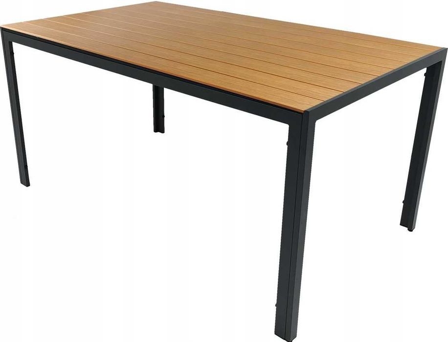 DUŻY Zestaw Mebli Ogrodowych 8 Osób Aluminiowy Stół 190cm + 8 Krzeseł