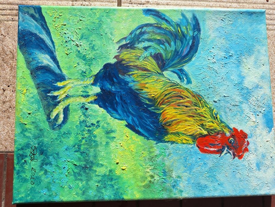 Kogut2 obraz olejny 30/40cm