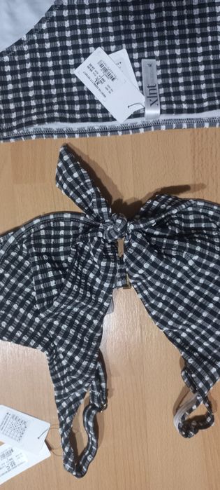 Nowy bikini w kratkę czarno-białe 85C / XL z metką