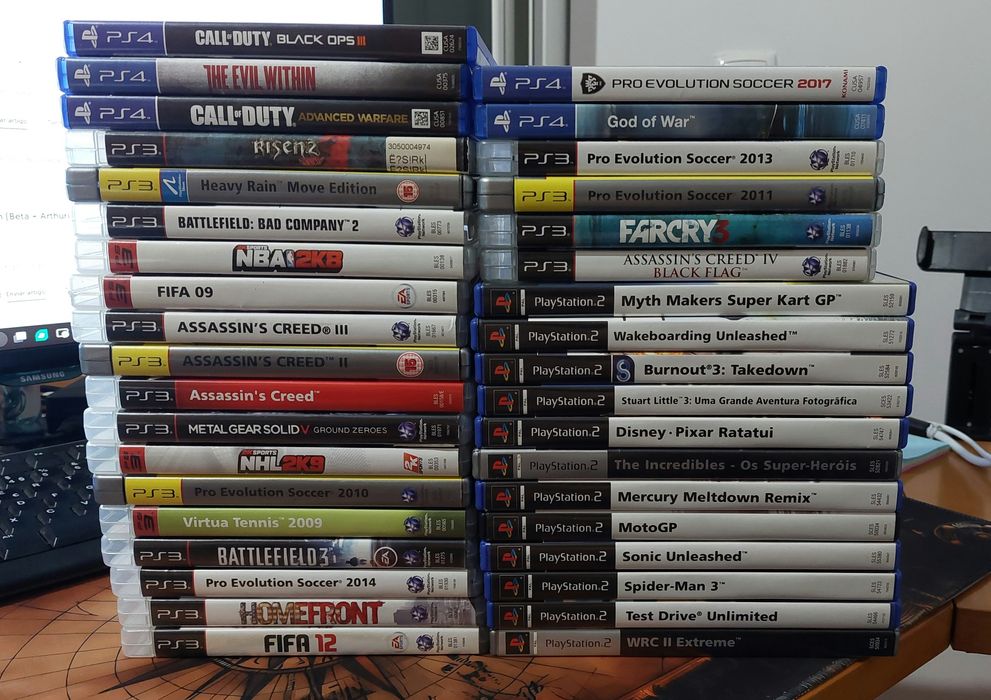 Jogos PS2 e PS3 e PS4 (5€ cada)