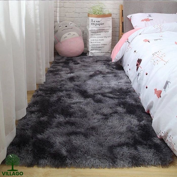 NOWY Dywan Villago Shaggy Grey - Ciemny Szary 120x160 Miękki Gruby