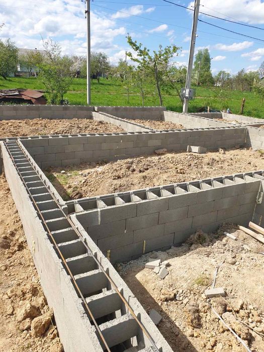 Фундамент, заливка фундаменту, опалубка, Бетонні роботи