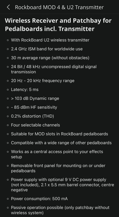 Rockboard wireless system NOVO64175194503170124