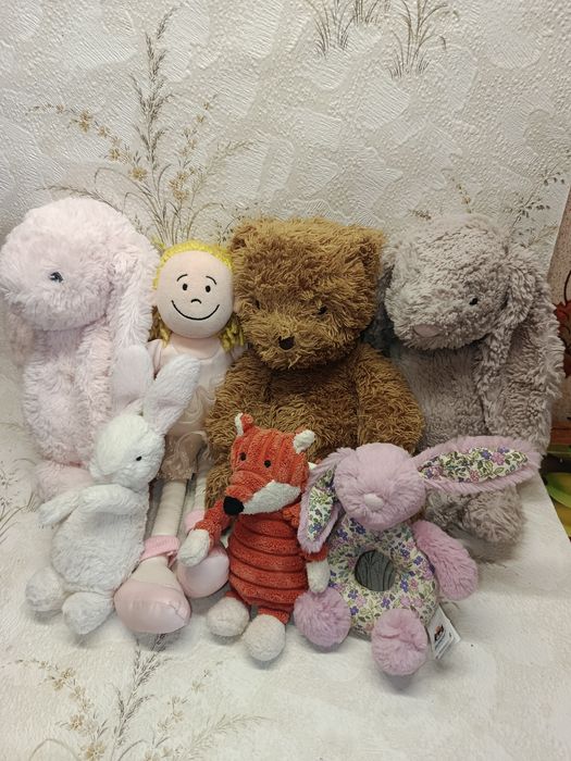 Jellycat лисичка лиса подвеска кукла книжка зайчик кролик мишка ведмедик  Jelly cat мяг