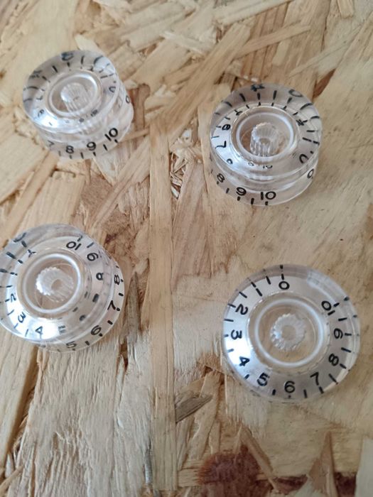 Guitar Control knobs 4pcs Transparent