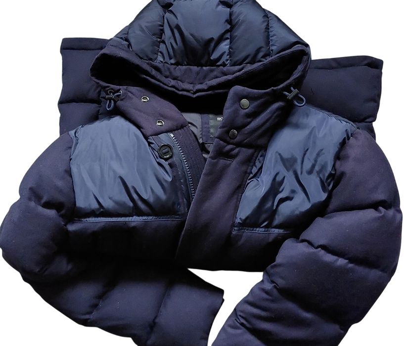 Hugo Boss Tailored nowa kurtka puchowa męska wełniana r. 52/L