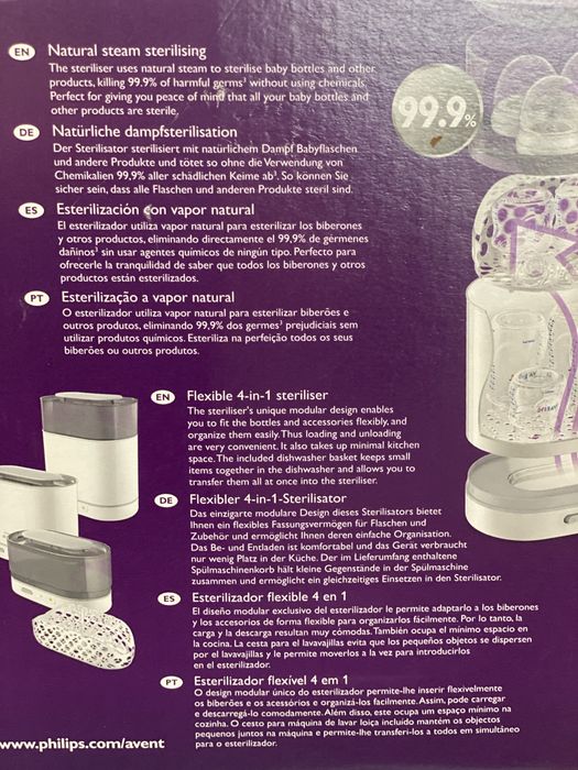 Esterilizador biberões Philips AVENT