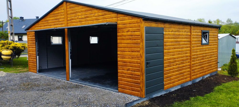 Garaż blaszany 7x6 garaże blaszane  profil poziom 7x5 7x5 6x6 rus-stal