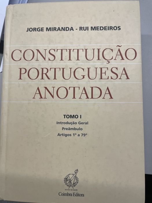 Jorge miranda - constituição anotada - tomo l