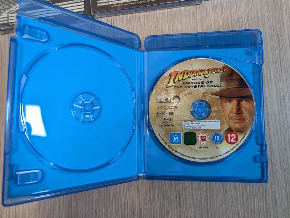 Indiana Jones Blu-ray – 4 filmy – 3 NOWE W FOLII