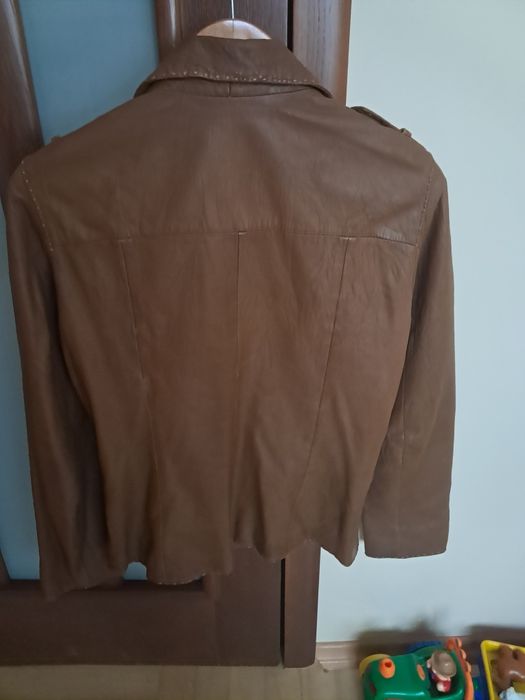 Kurtka żakiet marynarka damska skóra naturalna 36