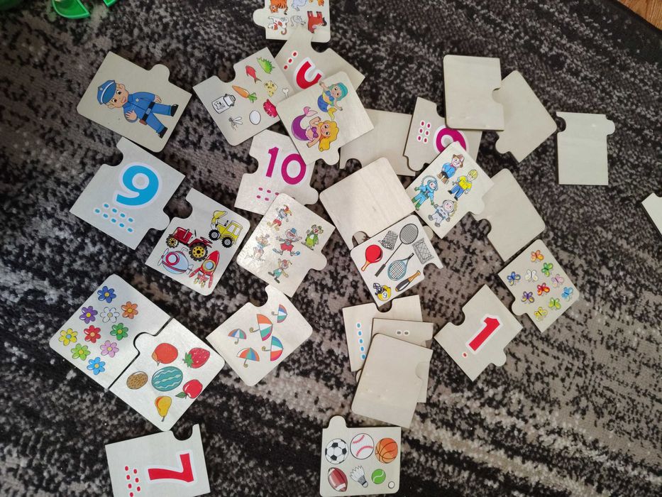Puzzle - cyfry, drewniana zabawka Playtive