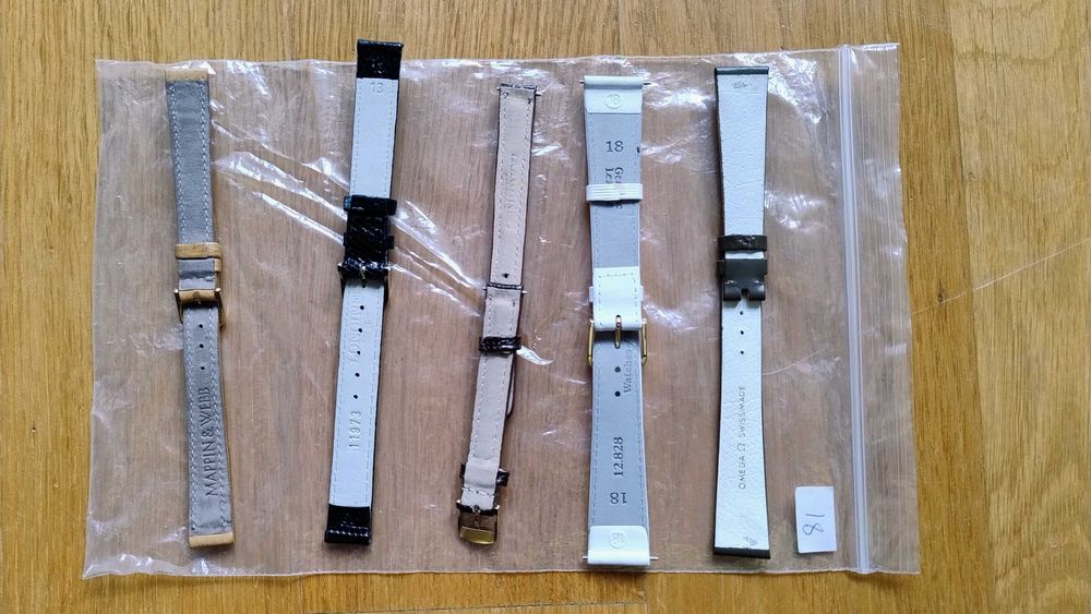 Oryginalne skórzane paski do zegarków.
