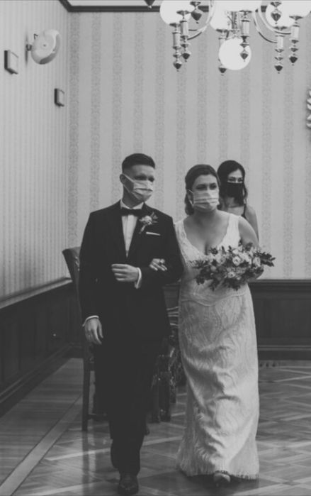 Suknia ślubna wieczorowa biała koraliki Kwiat Lotosu ivory