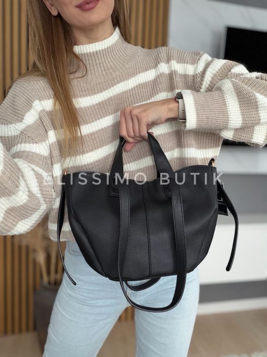 Torebka GALLANTRY shopper kuferek A5 czarna