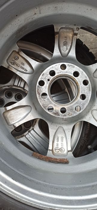 Диски титанові з резиною r15 колеса зимові, з подвійною розболтовкою 1