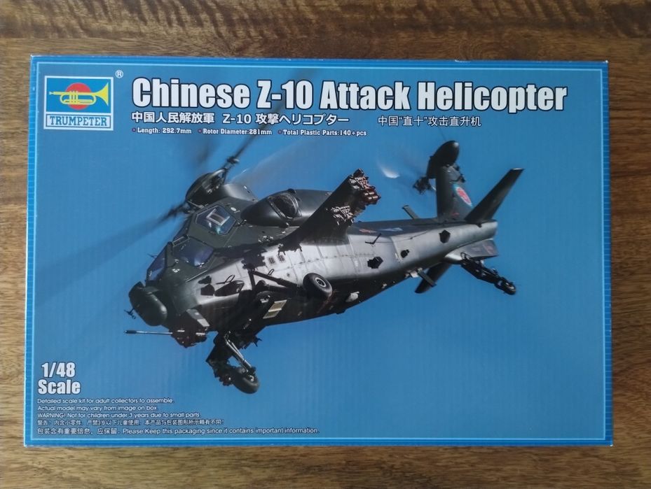 Model do sklejania Z-10 Attack Helicopter, skala 1:48, Trumpeter 05820