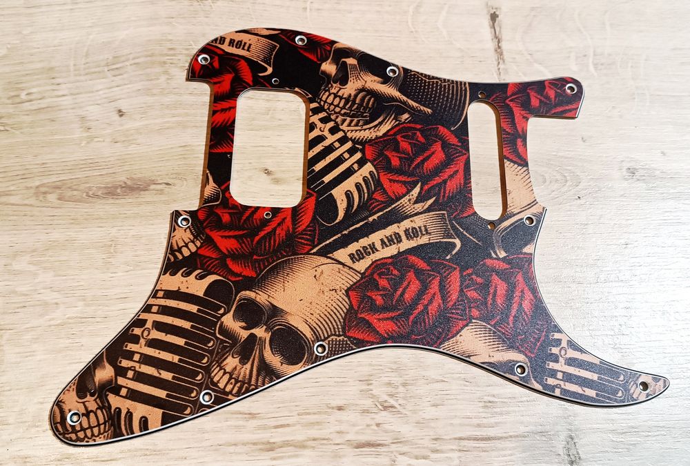 Pickguard Fender Stratocaster HS lub HSS, graficzny pickguard, nowy