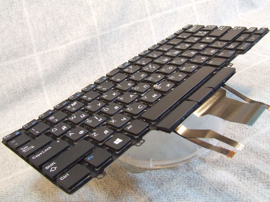 Клавіатура Dell Е5470 з підсвіткою/0D19TR/ENG+RU розкладка/рамка