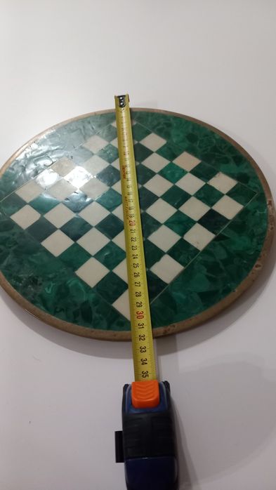 Jogo de xadrez em malaquite e jade