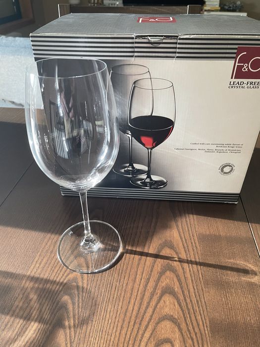 Copos de cristal para vinho tinto da F&D