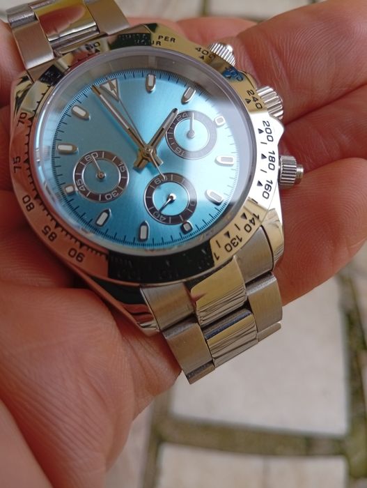 Cronógrafo azul VK Quartz