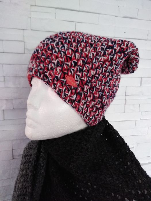 Czapka zimowa beanie na szydełku Smerfetka narty prezent