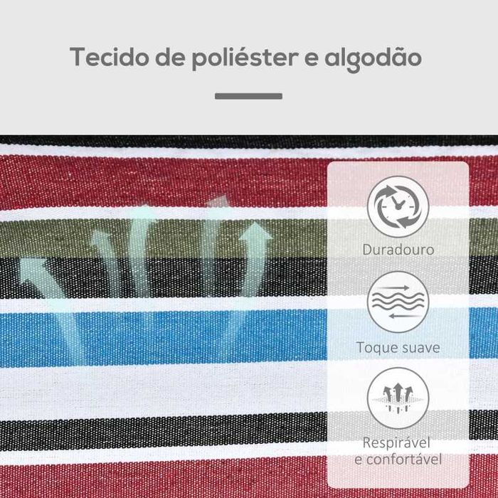 Rede Suspensa de Algodão Portátil - Multicolor (2 cores disponíveis)