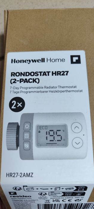 Розумні термоголовки Honeywell Home Rondostat  HR27 для радіатора програмовані