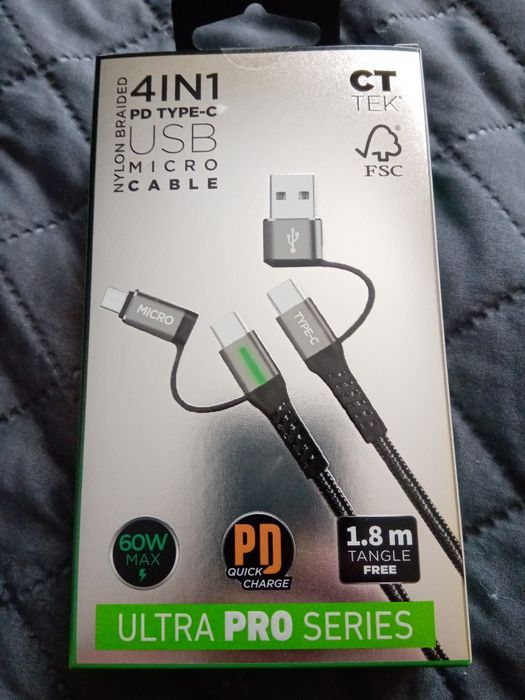 Kabel do ładowania 4in1 CT TEK