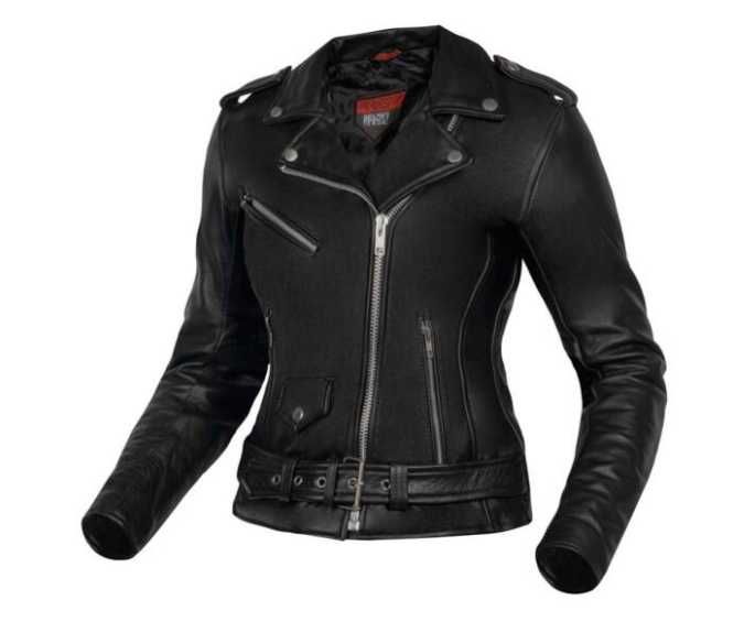 Damska kurtka skórzana motocyklowa OZONE Ramones Lady Black