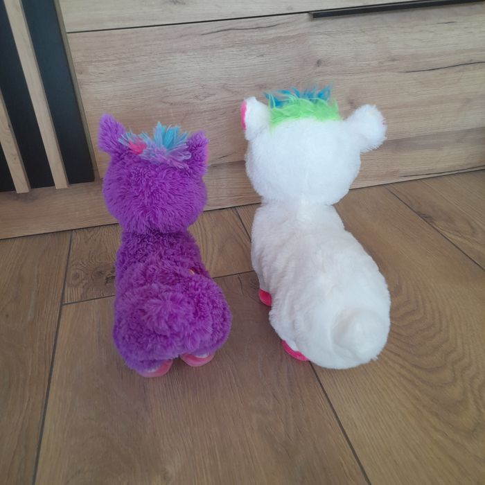2x tańcząca lama: fioletowa, biała