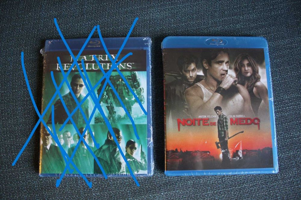 Blu-ray Matrix Revolutions e Noite do Medo - Novos e Selados