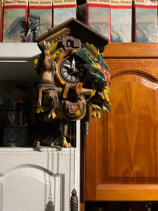 Relogio madeira de cuco 30cm