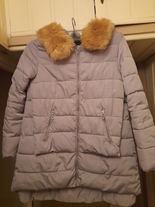 Kurtka jasno szara,gołębia z kapturem,xl