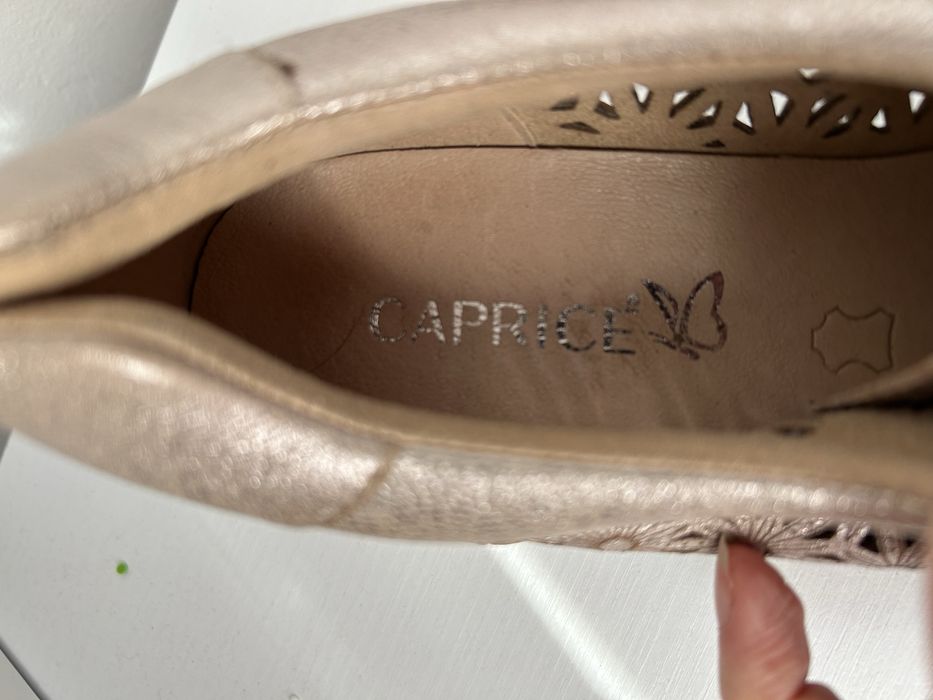 Caprice шкіряні туфлі мокасини балетки дербі 40 р 25,8 см