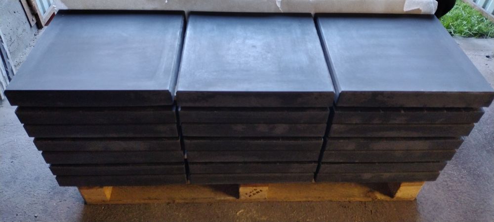 Płytki chodnikowe gładkie kolor grafitowy