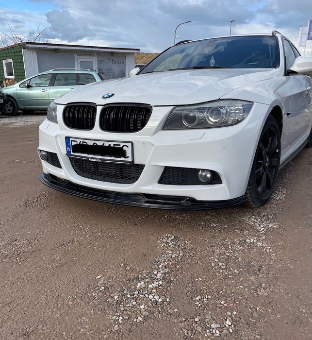 Dokładka Zderzaka Splitter BMW E90 E91 LCI CZARNY POŁYSK /CARBON