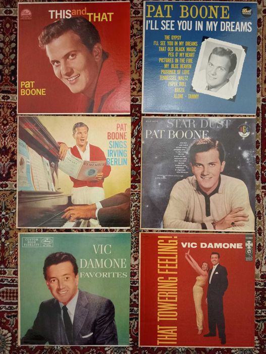 Discos Vinil - Perry Como, Pat Boone, Vic Damone e Eddie Fisher