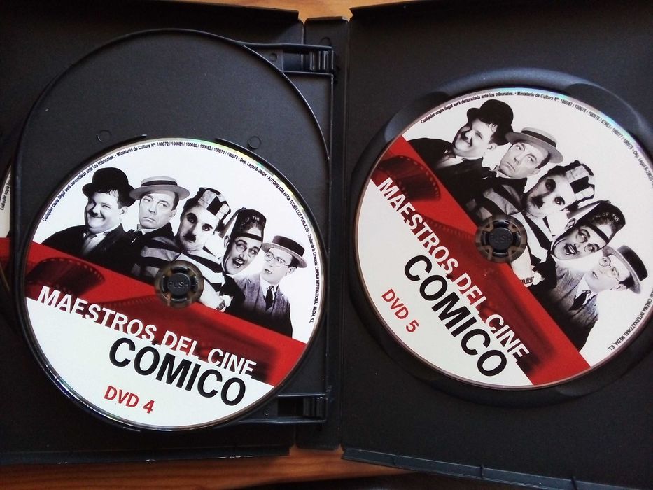 Os Mestres  do Cinema Cómico, B. Keaton C. Chaplin, Fairbanks, 5DVD.