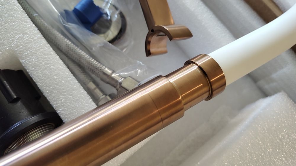 Bateria zlewozmywakowa Quadron Scarlett biało-miedziana