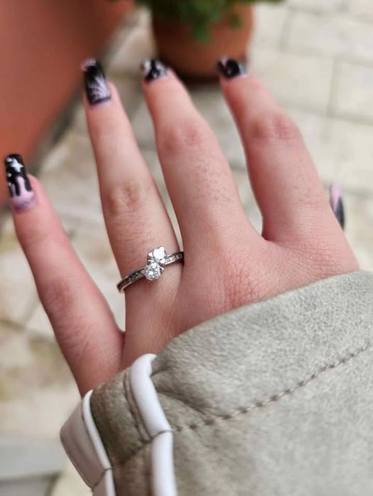 Anel Ouro Branco Anjo 9k