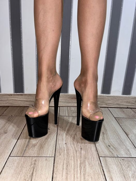 25/ OD RĘKI 37 Szklanki klapki 20cm obcasy exotic pole dance 35-43EU