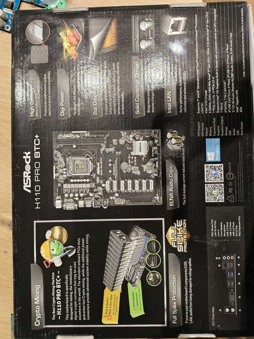 ASRock H110 Pro BTC+ s1151 H110 2DDR4 USB3.0 ATX