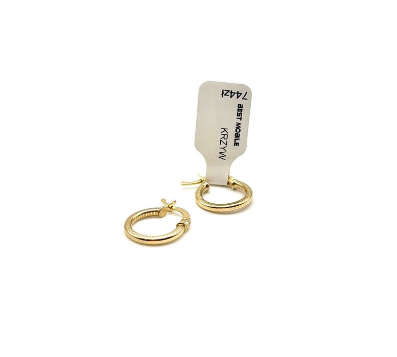 NOWE Złote Kolczyki W. 1.24g, P.585, nr.378 KRZY