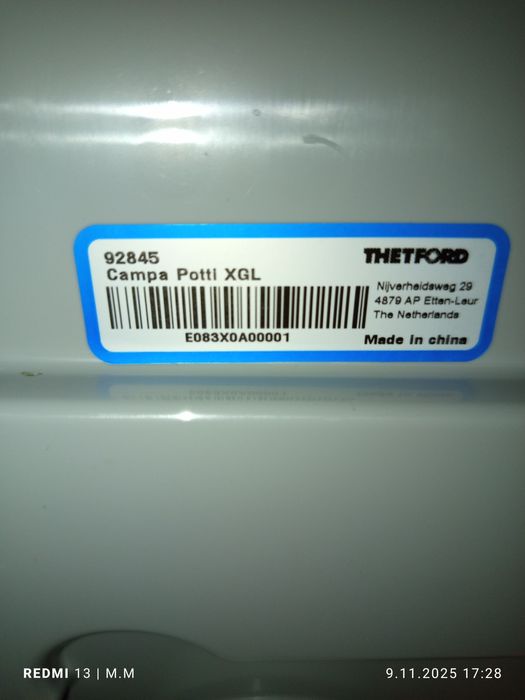 Toaleta przenośna turystyczna kempingowa THETFORD