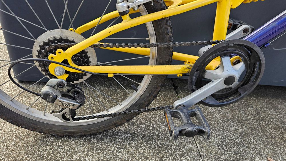 Bicicleta de criança com suspensão e mudanças roda 20